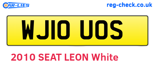 WJ10UOS are the vehicle registration plates.