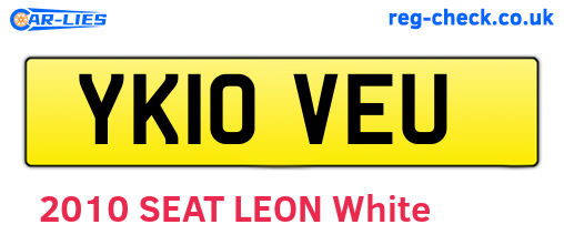 YK10VEU are the vehicle registration plates.