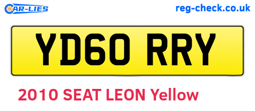 YD60RRY are the vehicle registration plates.