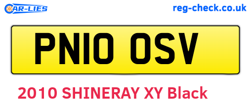 PN10OSV are the vehicle registration plates.