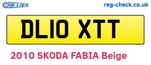 DL10XTT are the vehicle registration plates.