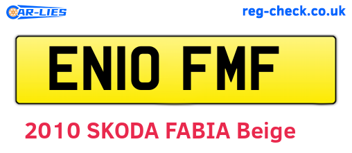 EN10FMF are the vehicle registration plates.