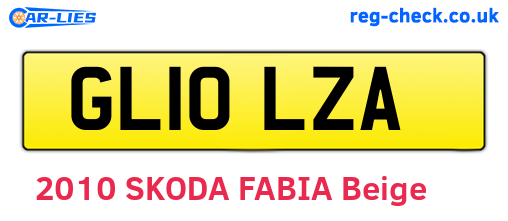 GL10LZA are the vehicle registration plates.