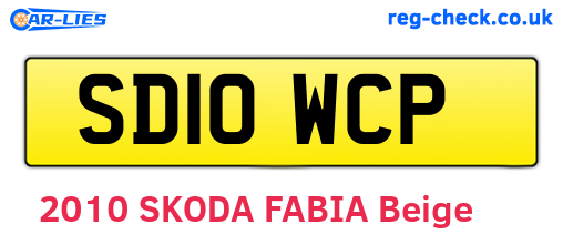 SD10WCP are the vehicle registration plates.