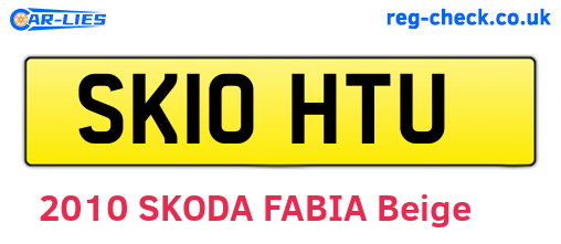 SK10HTU are the vehicle registration plates.