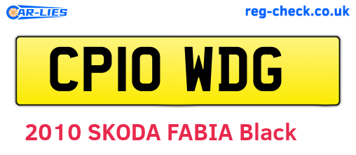 CP10WDG are the vehicle registration plates.