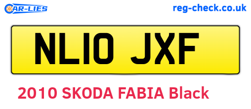 NL10JXF are the vehicle registration plates.