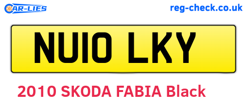 NU10LKY are the vehicle registration plates.
