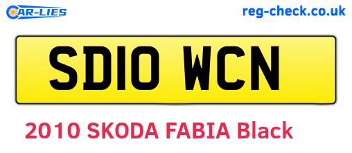 SD10WCN are the vehicle registration plates.
