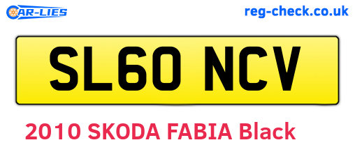 SL60NCV are the vehicle registration plates.