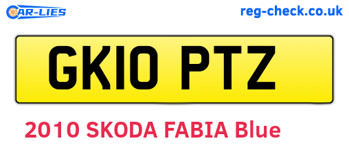 GK10PTZ are the vehicle registration plates.