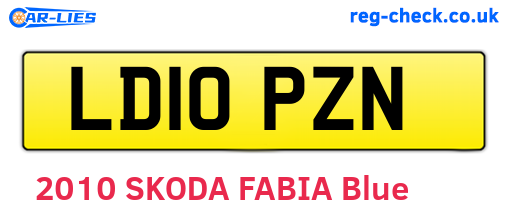 LD10PZN are the vehicle registration plates.