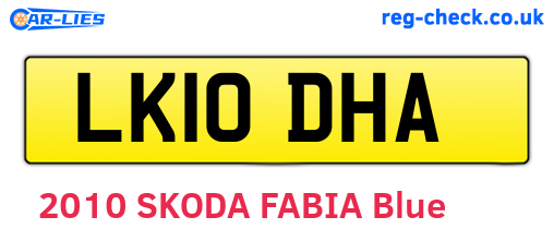 LK10DHA are the vehicle registration plates.