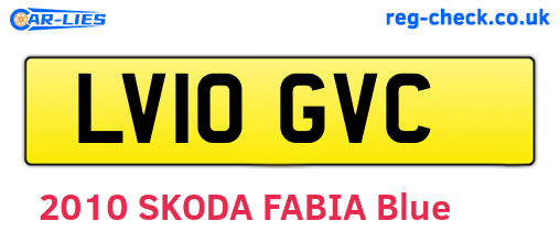LV10GVC are the vehicle registration plates.