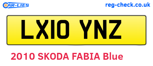 LX10YNZ are the vehicle registration plates.