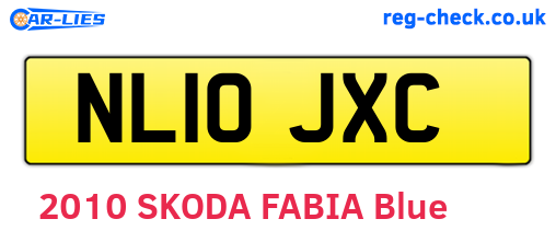 NL10JXC are the vehicle registration plates.