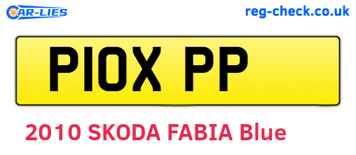 P10XPP are the vehicle registration plates.