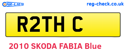R2THC are the vehicle registration plates.