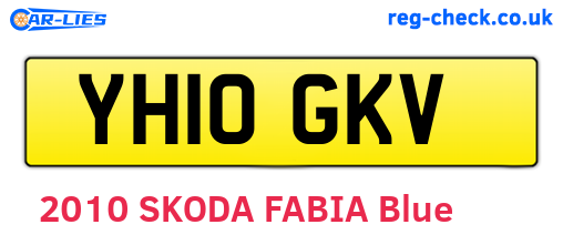 YH10GKV are the vehicle registration plates.