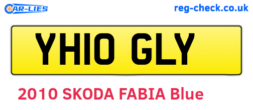 YH10GLY are the vehicle registration plates.