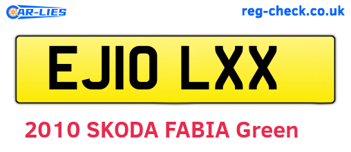 EJ10LXX are the vehicle registration plates.