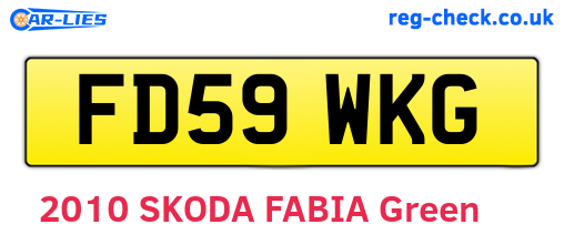 FD59WKG are the vehicle registration plates.