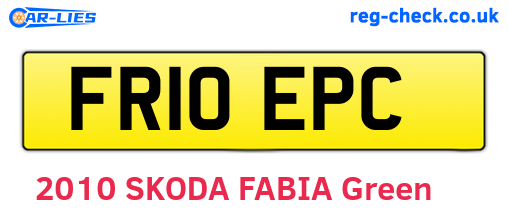 FR10EPC are the vehicle registration plates.