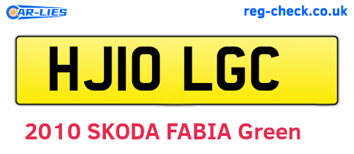 HJ10LGC are the vehicle registration plates.