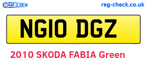 NG10DGZ are the vehicle registration plates.