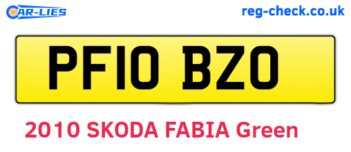 PF10BZO are the vehicle registration plates.