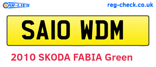 SA10WDM are the vehicle registration plates.
