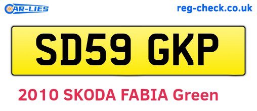 SD59GKP are the vehicle registration plates.