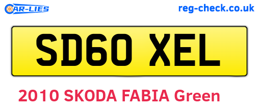 SD60XEL are the vehicle registration plates.