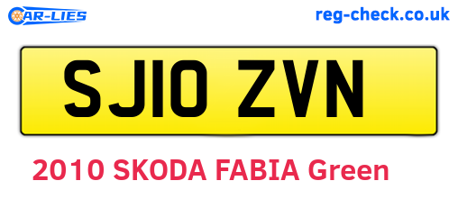 SJ10ZVN are the vehicle registration plates.