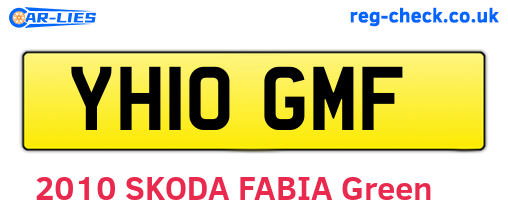 YH10GMF are the vehicle registration plates.