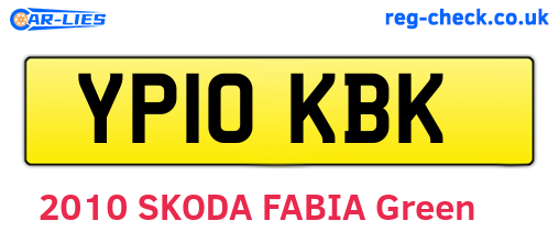 YP10KBK are the vehicle registration plates.