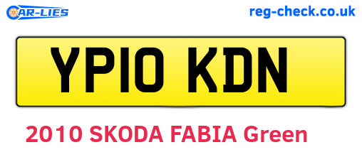 YP10KDN are the vehicle registration plates.