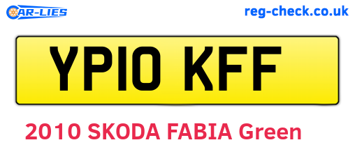 YP10KFF are the vehicle registration plates.