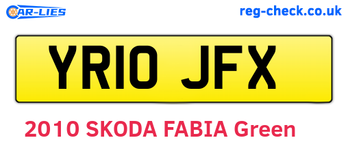 YR10JFX are the vehicle registration plates.