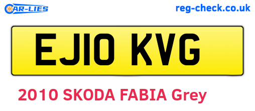 EJ10KVG are the vehicle registration plates.