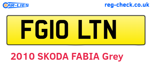 FG10LTN are the vehicle registration plates.