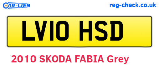 LV10HSD are the vehicle registration plates.