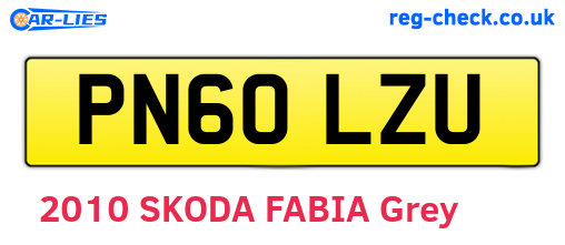 PN60LZU are the vehicle registration plates.