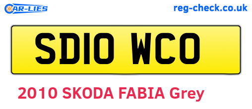 SD10WCO are the vehicle registration plates.