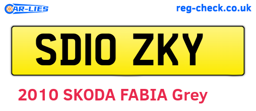 SD10ZKY are the vehicle registration plates.