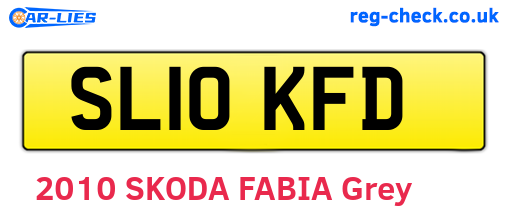 SL10KFD are the vehicle registration plates.