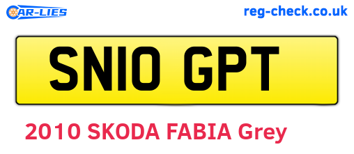 SN10GPT are the vehicle registration plates.