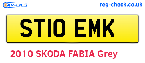 ST10EMK are the vehicle registration plates.