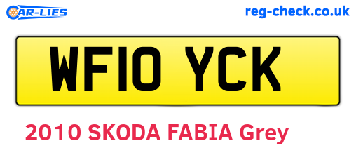 WF10YCK are the vehicle registration plates.