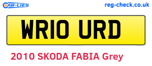 WR10URD are the vehicle registration plates.